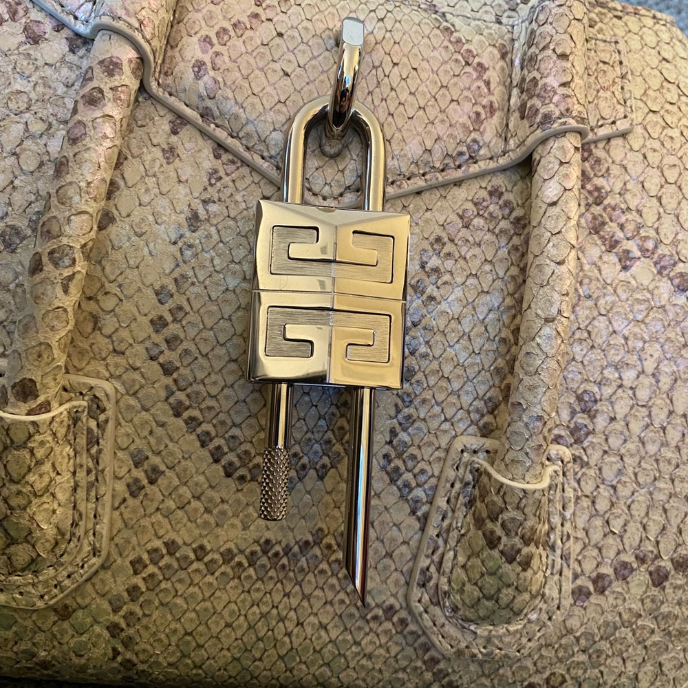 Givenchy Mini Antigona Lock Bag In Python With Pe… - image 7